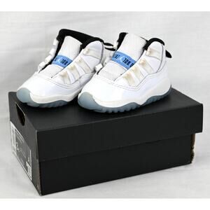 Nike Jordan 11 Retro White/Blue BABY 3c 378040 104